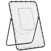 Homcom Fußball Rebounder, Klappbarer Fußballtor, Kickback Rückprallwand mit 4