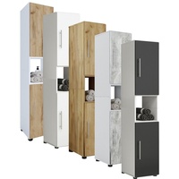 VCM Badezimmerschrank Badmöbel Badschrank Hochschrank Flandu