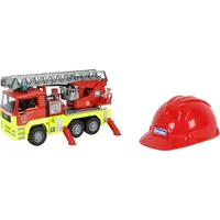 Bruder MAN TGA Feuerwehr Drehleiter + L&S Modul+Feuwerwehr Spielhelm
