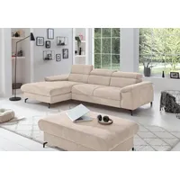 Cotta Ecksofa »Kitty L-Form«, mit Kopfteilverstellung, wahlweise mit Bettfunktion
