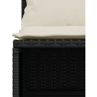 VidaXL 4-tlg. Garten-Sofagarnitur mit Kissen Schwarz Poly Rattan
