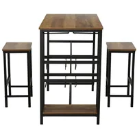 Homcom Bartisch-Set Spanplatte, Stahl