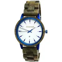 Holzwerk FLENSBURG Damen & Herren Holz Uhr, mit Datum,