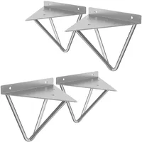 ML-Design Regalhalterung, Grau, Metall, 15.5x17x16 cm, Wohnzimmer, Regale, Wandregale