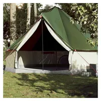 VidaXL Tipi Familienzelt 10 Personen Grün
