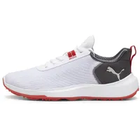 Puma Fusion Crush Sport Golf Shoe, White-Dark Coal, 43