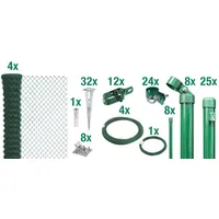 GAH Alberts Alberts Maschendrahtzaun als Zaun-Komplettset, mit Einschlagbodenhülse |