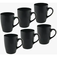 Spetebo Kaffeebecher 0,34 l Schwarz 6 St.