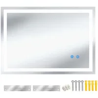 Tectake tectake® Rechteckiger LED Spiegel mit Beleuchtung Led mit