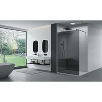 Bernstein Duschabtrennung Walk-In EX101 Nano Echtglas 10mm graues Glas