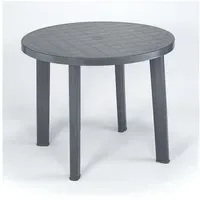PROGARDEN Tondo Gartentisch Ø 90 x 72 cm Anthrazit