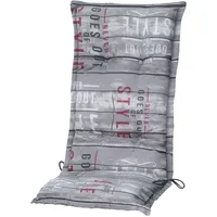 MADISON N.Y Madison C067 Hochlehner Gartenstuhl Auflagen 120x50x8cm grau