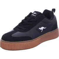 KangaROOS Damen K-Plat Megan Sneaker, Jet Black/White, 38