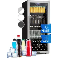 Klarstein Beersafe 7XL Kühlschrank 242 Liter 5 Böden Panoramaglastür