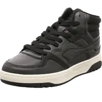 KangaROOS Unisex K-Draft Tony Mid Sneaker, Jet Black/cool beige,