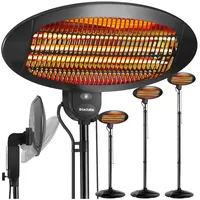 Tectake Infrarotheizstrahler Solaria Monolith 2000W höhenverstellbar - schwarz