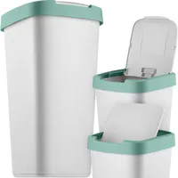 Kadax Abfallbehälter mit Schwingdeckel, 25L, Grün/Grau
