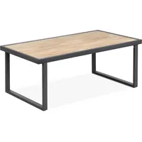 Konsimo® Gartentisch Anthrazit, Metall, Holz, 118x45x65 cm, Hergestellt in