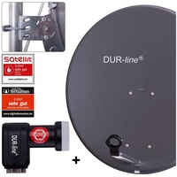 Dur-Line MDA 80 Anthrazit - Digitale 8 Teilnehmer Satellitenschüssel