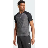 Adidas Gym+ Training 3-Streifen T-Shirt Black Melange XS