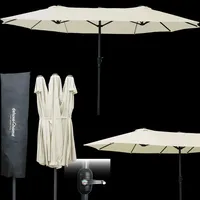 Deluxe4home deluxe4home® XXL Doppelsonnenschirm 450cm x 260cm mit Handkurbel