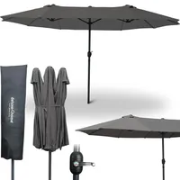 Deluxe4home deluxe4home® XXL Doppelsonnenschirm 450cm x 260cm mit Handkurbel