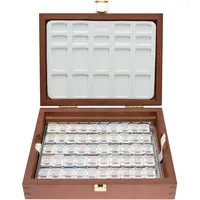 Schmincke Horadam Aquarell, Holzkasten, 50 x 1/2 Näpfchen