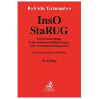 Beck Juristischer Verlag Insolvenzordnung / Unternehmensstabilisierungs- und -restrukturierungsgesetz
