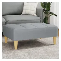 VidaXL Fußhocker 77 x 55 x 31 cm Hellgrau