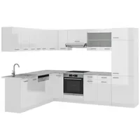 Vicco Winkelküche R-Line L-Form 227 x 287 cm Weiß