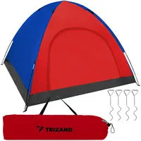 TRIZAND Campingzelt 2-4 Personen Wasserabweisend Moskitonetz Wannenboden Familienzelt Outdoor
