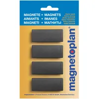 Magnetoplan Blisterpack Haltemagnete Block 2 schwarz,