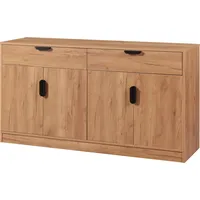 [en.casa] Sideboard Varkaus 75x140x40cm MDF Eichenoptik