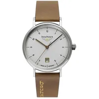 Bauhaus Quarz 21411 Herrenarmbanduhr - Braun/Silber