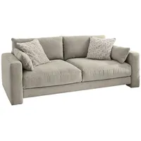 JOB Bigsofa MILEY, Greige - Cord - mit Kissen