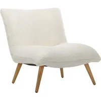 Vente-unique Sessel - Baumwollfleece - Lammfell-Imitat - Weiß -