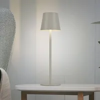 Just light. LED-Akku-Tischleuchte Euria Greige 37 cm x Ø