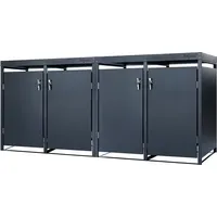Zelsius Mülltonnenbox mit Pflanzdach für vier 120 - 240
