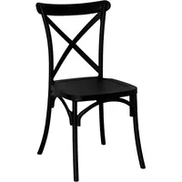 Okaffarefatto MADDALONI Stuhl aus Kunststoff Polypropylen Schwarz Monoblock Stapelbar