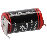 Kraftmax Li 3,6V Batterie mit Pins ++/- LS14250 1/2