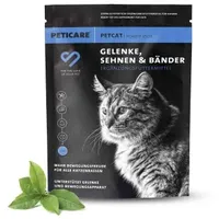 Peticare Gelenkpulver für Katzen, Mit MSM, Kollagen, stärkt Knochen,