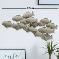 ETC Shop Wanddekoration Objekt Wandbild Fisch Schwarm Optik, Optischer