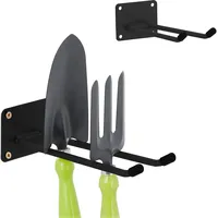 Relaxdays Wandhaken, 2er Set, 24 cm lang, Doppelhaken Wand,