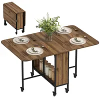 Homcom Klapptisch 130 x 74 x 80 cm braun
