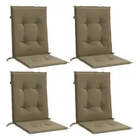 VidaXL Niedriglehner-Auflagen 4 Stk. Melange Taupe 100x50x4 cm Stoff