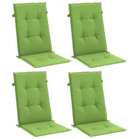VidaXL Hochlehner-Auflagen 4 Stk. Melange Grün 120x50x4 cm Stoff