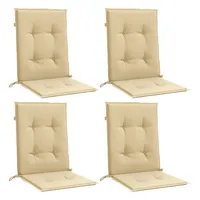 VidaXL Niedriglehner-Auflagen 4 Stk. Melange Beige 100x50x4 cm Stoff