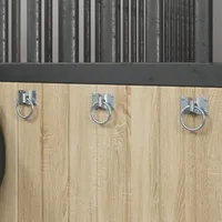 VidaXL Anbinderinge mit Platten 3 Stk. Silbern Stahl