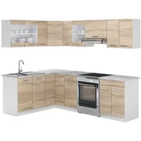 Vicco Eckküche Rick, 247 x 167 cm AP Marmor