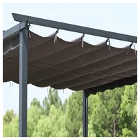 Outflexx Ersatzdach für Pavillon 23598/23600, Grau, PA-beschichtetes Polyester, 358x358